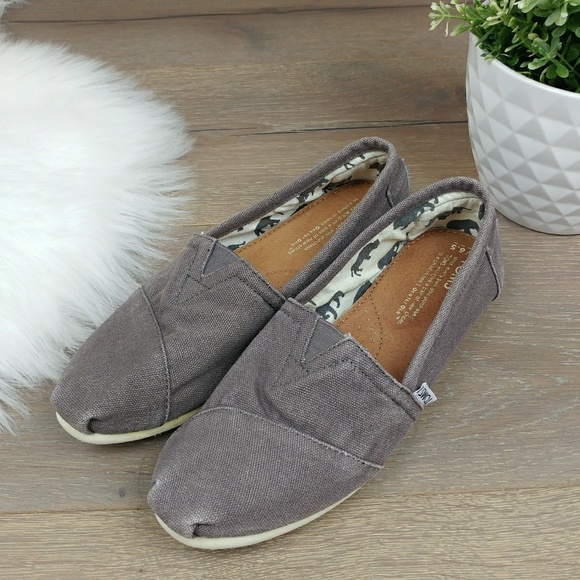 Toms Shoes - Toms Gray Canvas flats women's 6.5